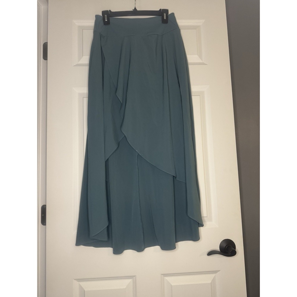 Halara Breezeful High Waist High Low Ruffle 2 In 1 Skirt Medium Green Nwt